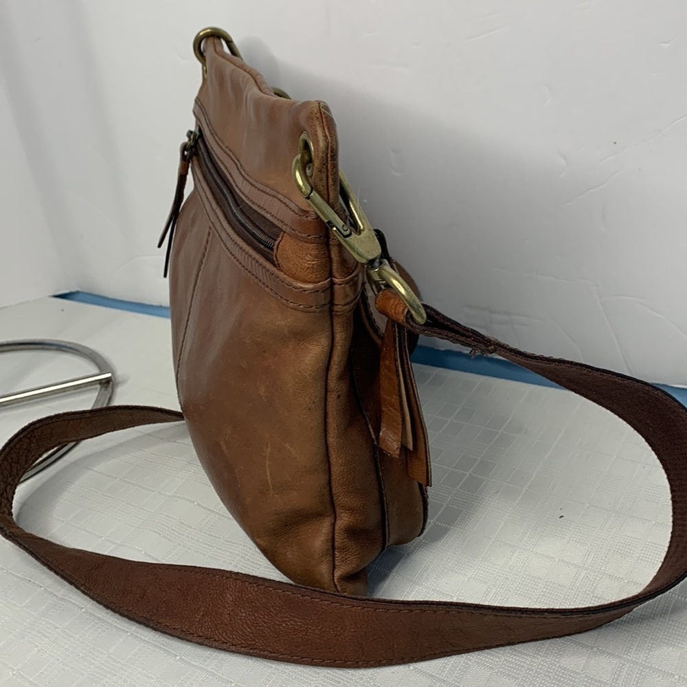 FOSSIL SASHA In British tanTOOLED FLORAL LEATHER BAG/CROSSBODY ZB2989 - Picture 4 of 9